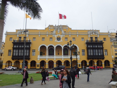 Building on the Plaza de Mayor with balcony.